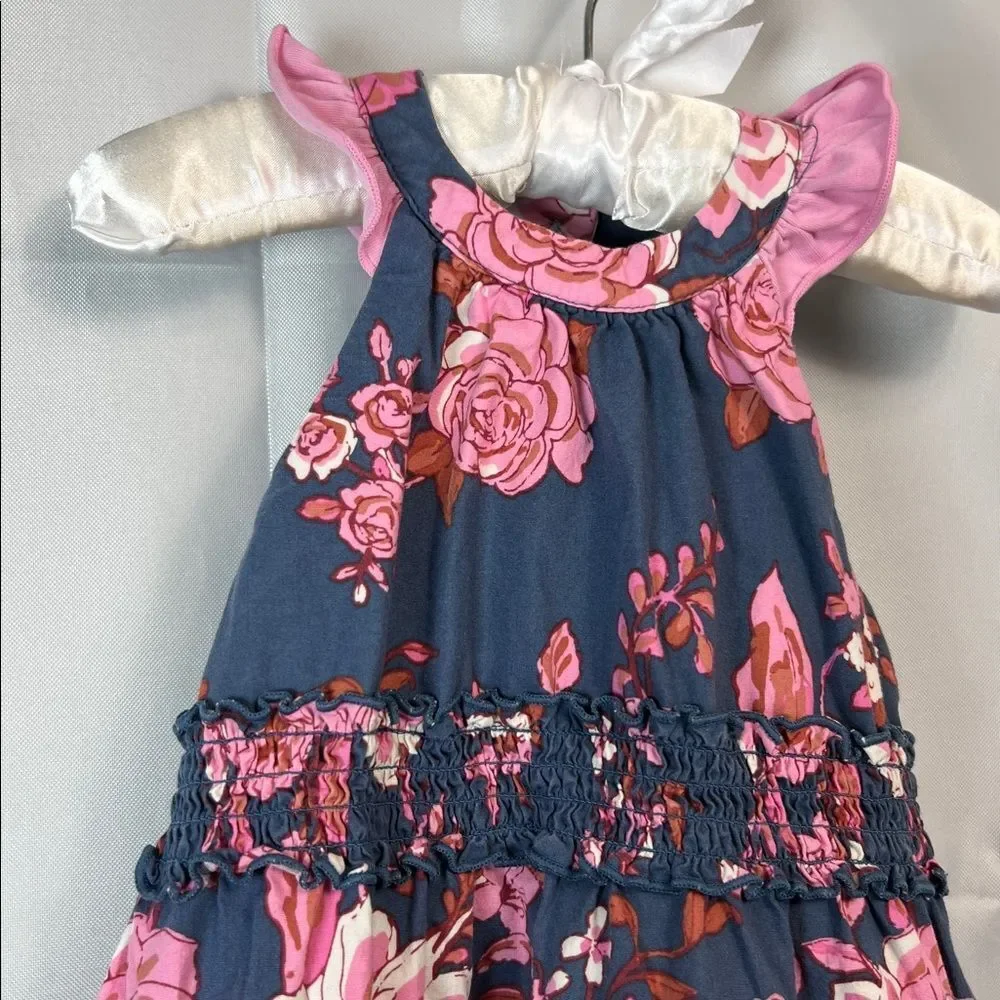 Matilda Jane Enchanted Garden Clarabelle Halter  blue and pink floral dress 2